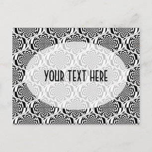 Carte Postale Motif d'hypnose noir blanc + vos idées
