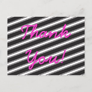Carte postale Motif Diagonal noir et blanc