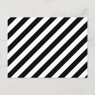 Carte Postale Motif Diagonal Noir Et Blanc
