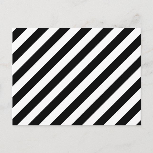 Carte Postale Motif Diagonal Noir Et Blanc (Devant)