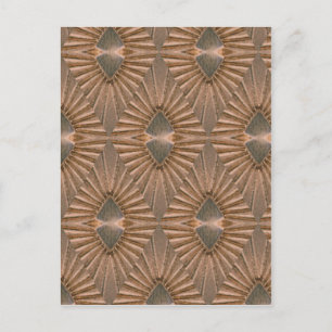 Carte Postale Motif diamant Art Déco Bronze