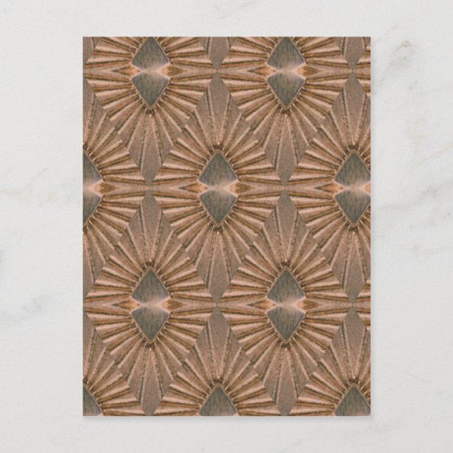 Carte Postale Motif diamant Art Déco Bronze (Devant)