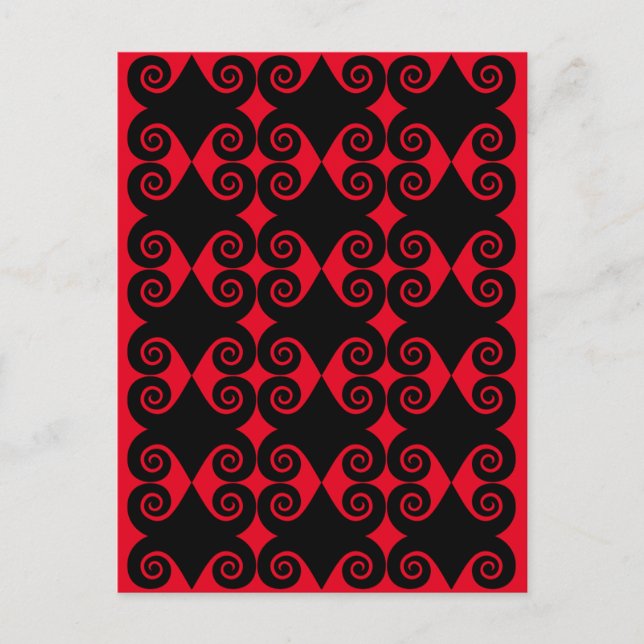 Carte Postale Motif Diamant Bouclé (Devant)