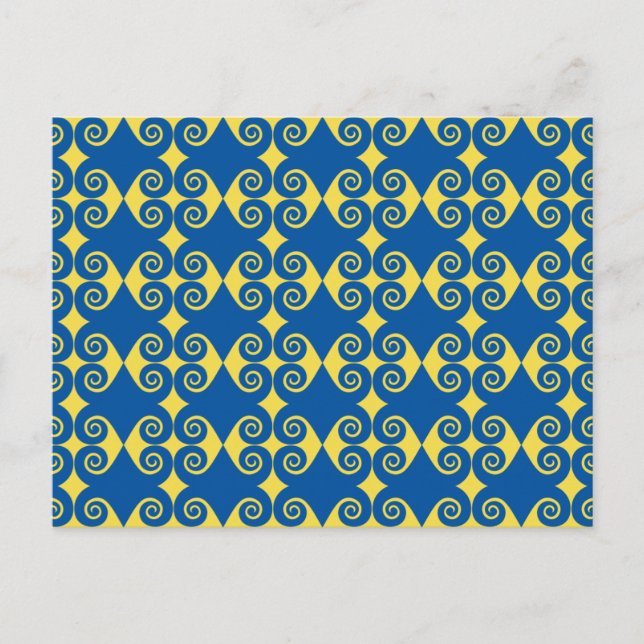 Carte Postale Motif diamant incurvé (Devant)