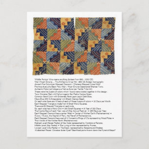 Carte postale Motif Diamant Stepped Wari