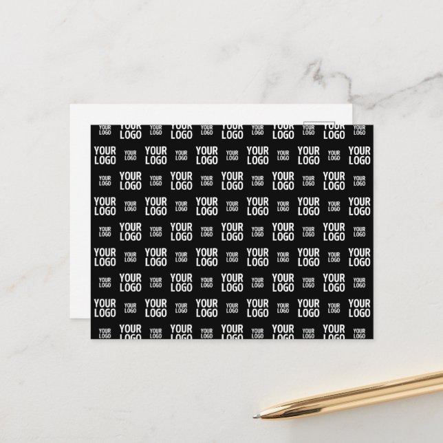 Carte Postale Motif d'image, de design ou de logo professionnel (Devant/Arrière en situation)