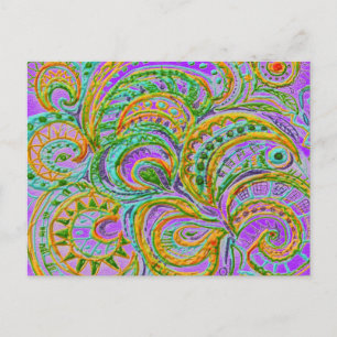 Carte Postale Motif d'Imaginaire d'art populaire