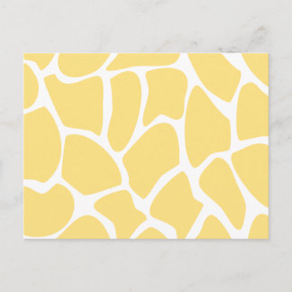 Carte Postale Motif d'impression Giraffe en Jaune.