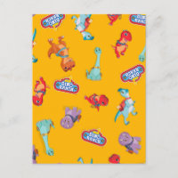 Motif Dino Ranch sur Jaune