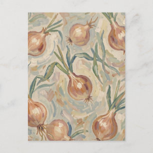 Carte Postale Motif d'oignon impressionniste artistique