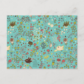 Carte Postale Motif d'oiseaux mignon cinq