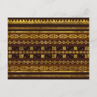 Motif d'or d'Afrique ethnique brun
