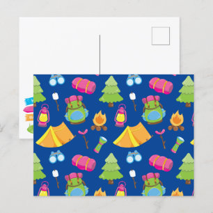 Carte Postale Motif du camp d'été
