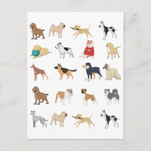 Carte Postale Motif du Club Amoureux des chiens