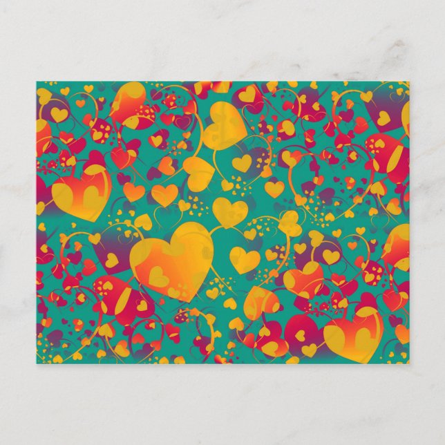 CARTE POSTALE MOTIF DU COEUR ART 9 (Devant)