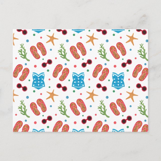 Carte Postale Motif du Paradis d'été (Devant)