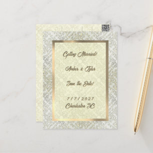Carte Postale Motif élégant de gribouillage