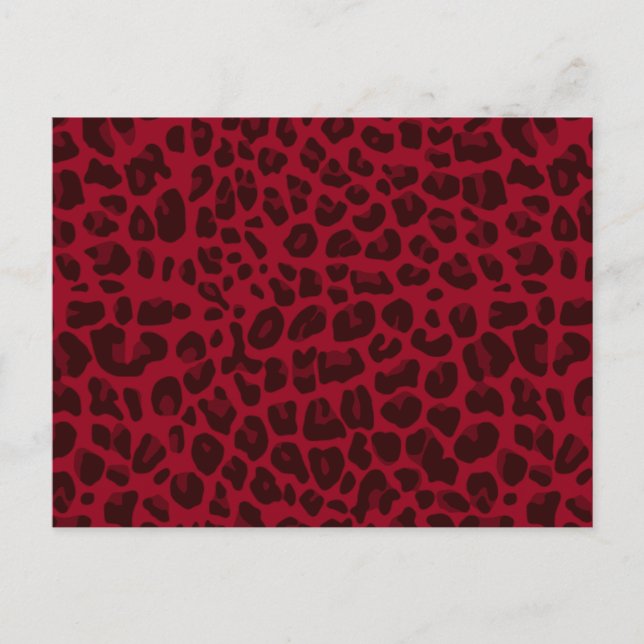 Carte Postale Motif empreinte de léopard de Bourgogne (Devant)