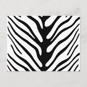 Carte Postale Motif en bande Zebra Retro