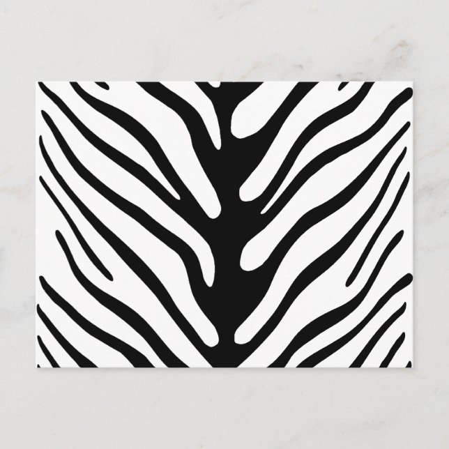 Carte Postale Motif en bande Zebra Retro (Devant)