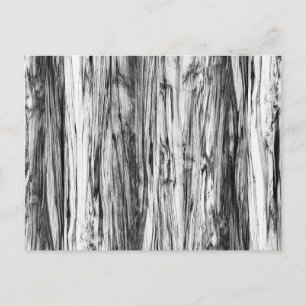 Carte Postale Motif en bois de chauffe - noir, blanc et gris