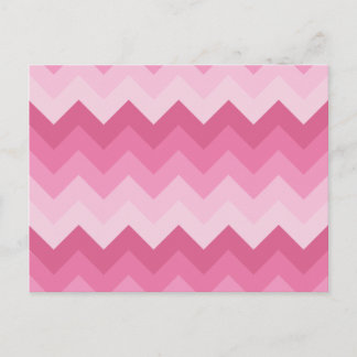 Carte Postale Motif en chevron rose