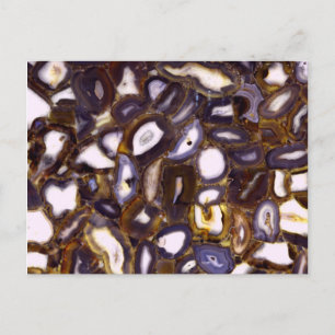 Carte Postale Motif en pierre blanche Brown violet