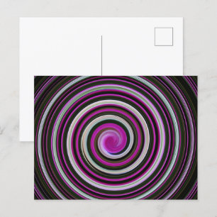 Carte Postale Motif en spirale violette