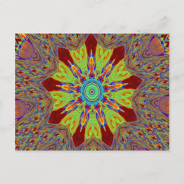 Carte Postale Motif ethnique d'Asie africaine (Devant)