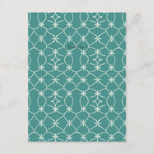 Carte Postale Motif étoile géométrique moderne du milieu du sièc