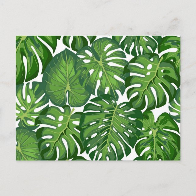 Carte Postale motif feuille (Devant)