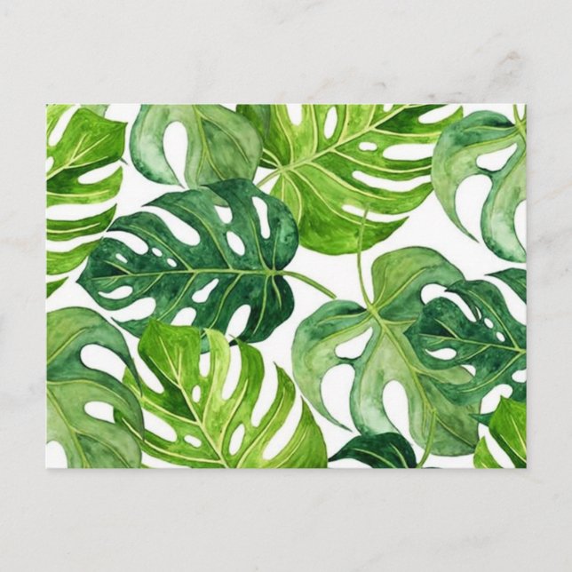 Carte Postale Motif feuille (Devant)