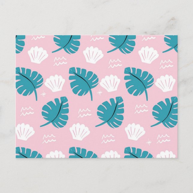 Carte Postale motif feuille (Devant)