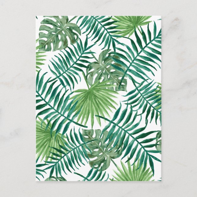 Carte Postale Motif Feuille tropical (Devant)