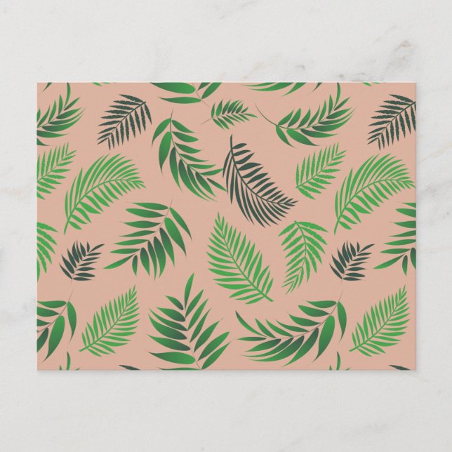 Carte Postale Motif Feuille tropical 10 (Devant)