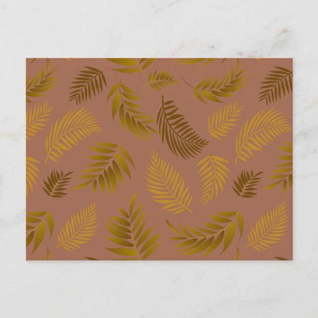 Carte Postale Motif Feuille tropical 15 (Devant)