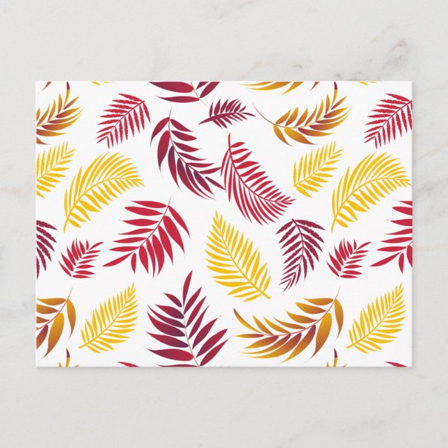 Carte Postale Motif Feuille tropical 20 (Devant)