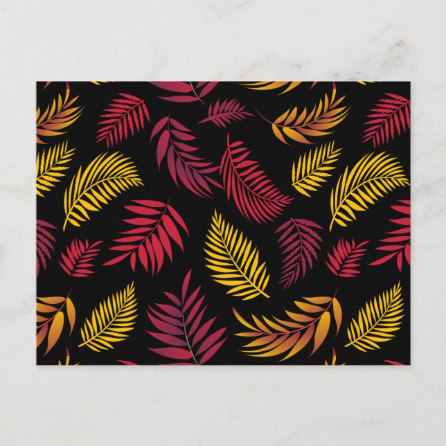 Carte Postale Motif Feuille tropical 21 (Devant)