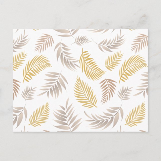 Carte Postale Motif Feuille tropical 7 (Devant)