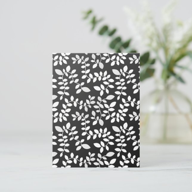 Carte Postale Motif Feuilles 10 (Debout devant)