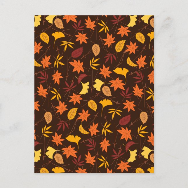 Carte Postale Motif Feuilles d'Érable-45947 (Devant)