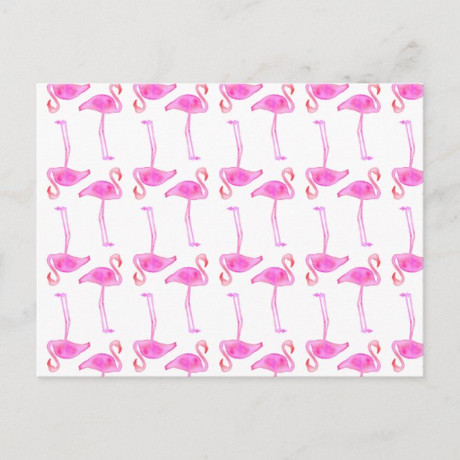 Carte Postale Motif flamant rose 2 (Devant)