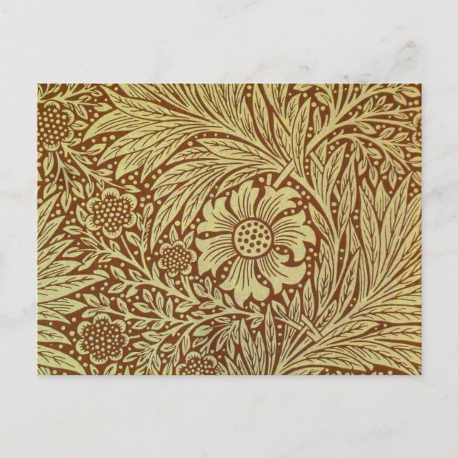 Carte Postale Motif Fleur Antique Marigold de William Morris (Devant)