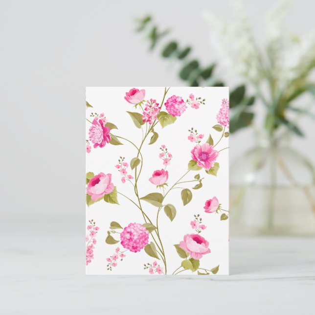 Carte Postale Motif Fleurs 19 (Debout devant)