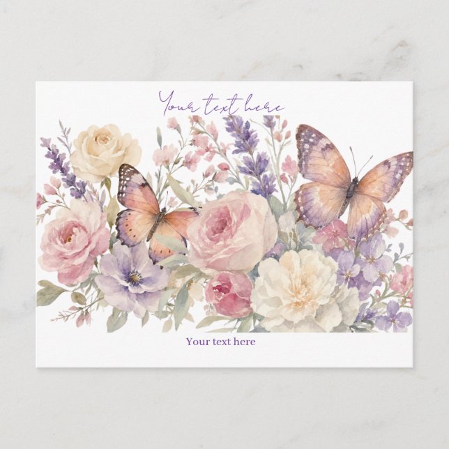 Carte Postale motif floral (Devant)