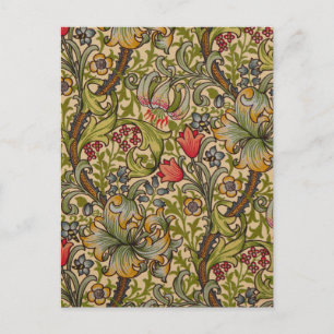 Carte Postale Motif floral antique Lily dorée de William Morris