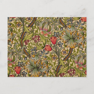 Carte Postale Motif floral antique Lily dorée de William Morris