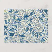 Motif Floral bleu Antique Design asiatique