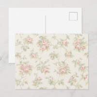 Motif floral Cottagecore de rose rose vintage