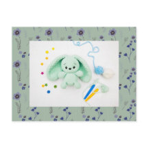 Motif floral et lapin Crochet